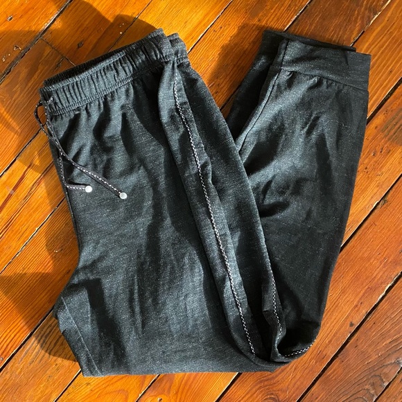 Max Studio Pants - Max Studio Black Drawstring Joggers with Silver Accents Size Large